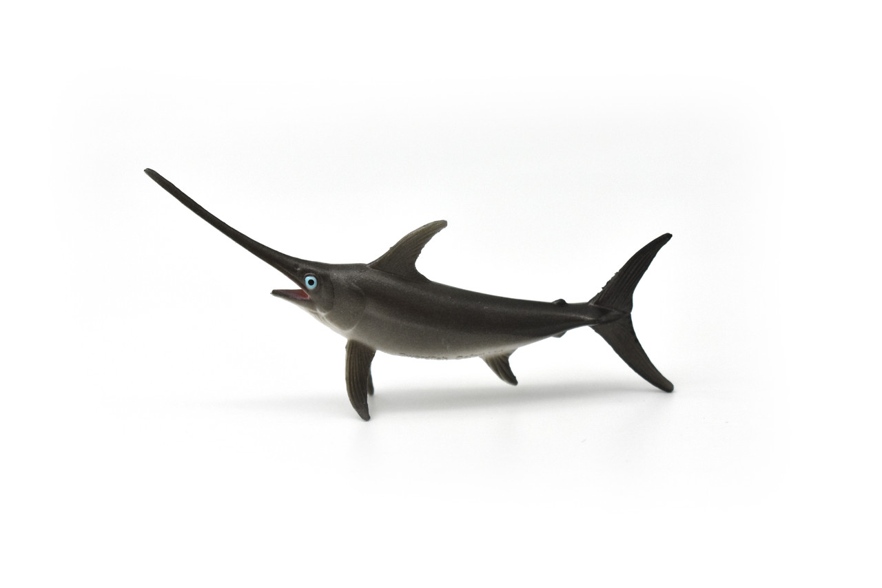 Swordfish, Broadbills, Billfish, Rubber Fish, Realistic Toy Figure, Model,  Replica, Kids, Hand Painted, Educational, Gift, 3