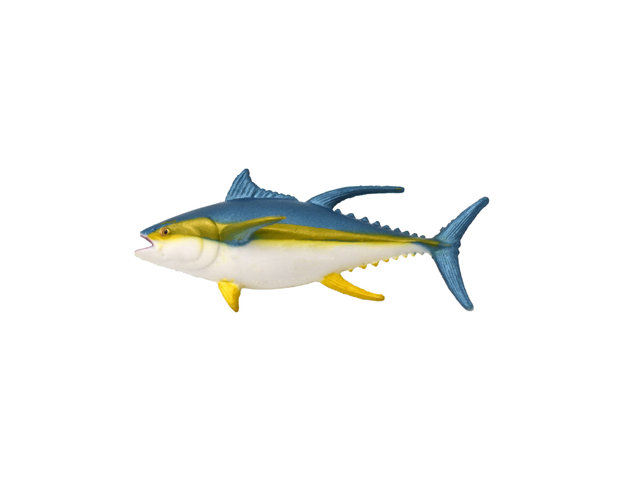 Yellowfin Tuna, Fish, Very Realistic Rubber Reproduction, Hand Painted, Figure, Model, Figurine, Educational, Animal, Kids, Gift  2 1/2"      SF07 B51