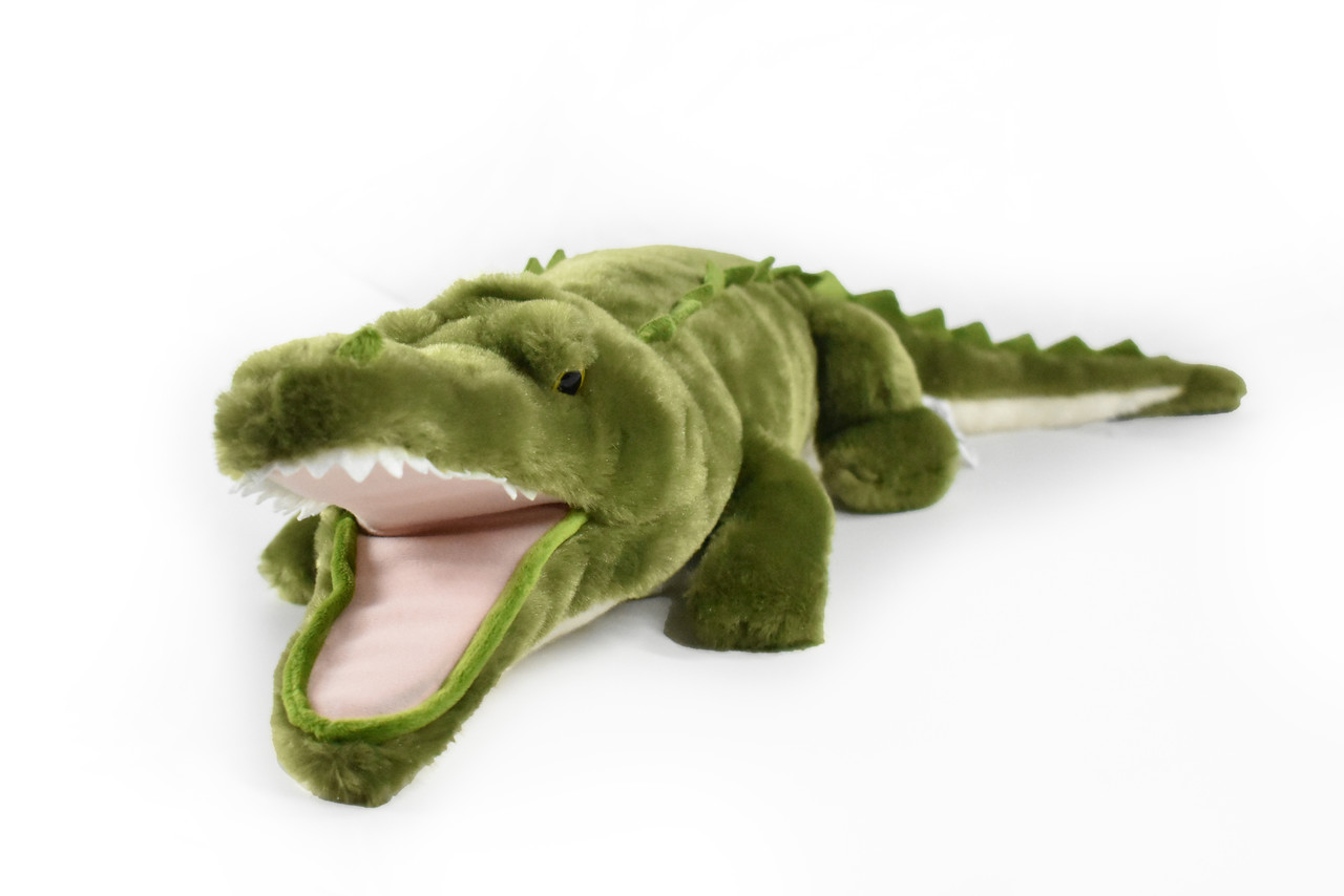 Alligator, Crocodile, Hand Puppet, Stuffed Reptile, Educational, Plush Realistic Figure, Lifelike Model, Replica, Gift,      24"     PZ029 B461