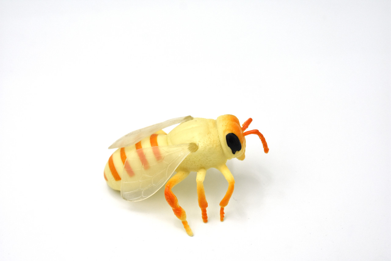 Beetle, Yellow, Flying, Realistic Rubber Model, Bug, Insect, Educational, Hand Painted, Figure, Lifelike, Model, Figurine, Replica, 3 Inches 