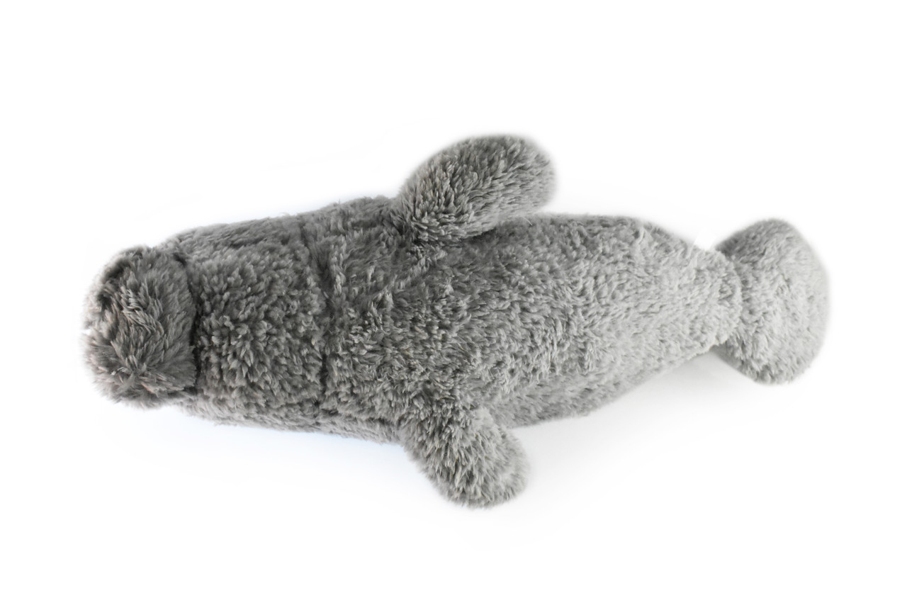 Simulation Manatee Plush Toy - Gray Long Lifelike Dugong Stuffed Toys, Super So