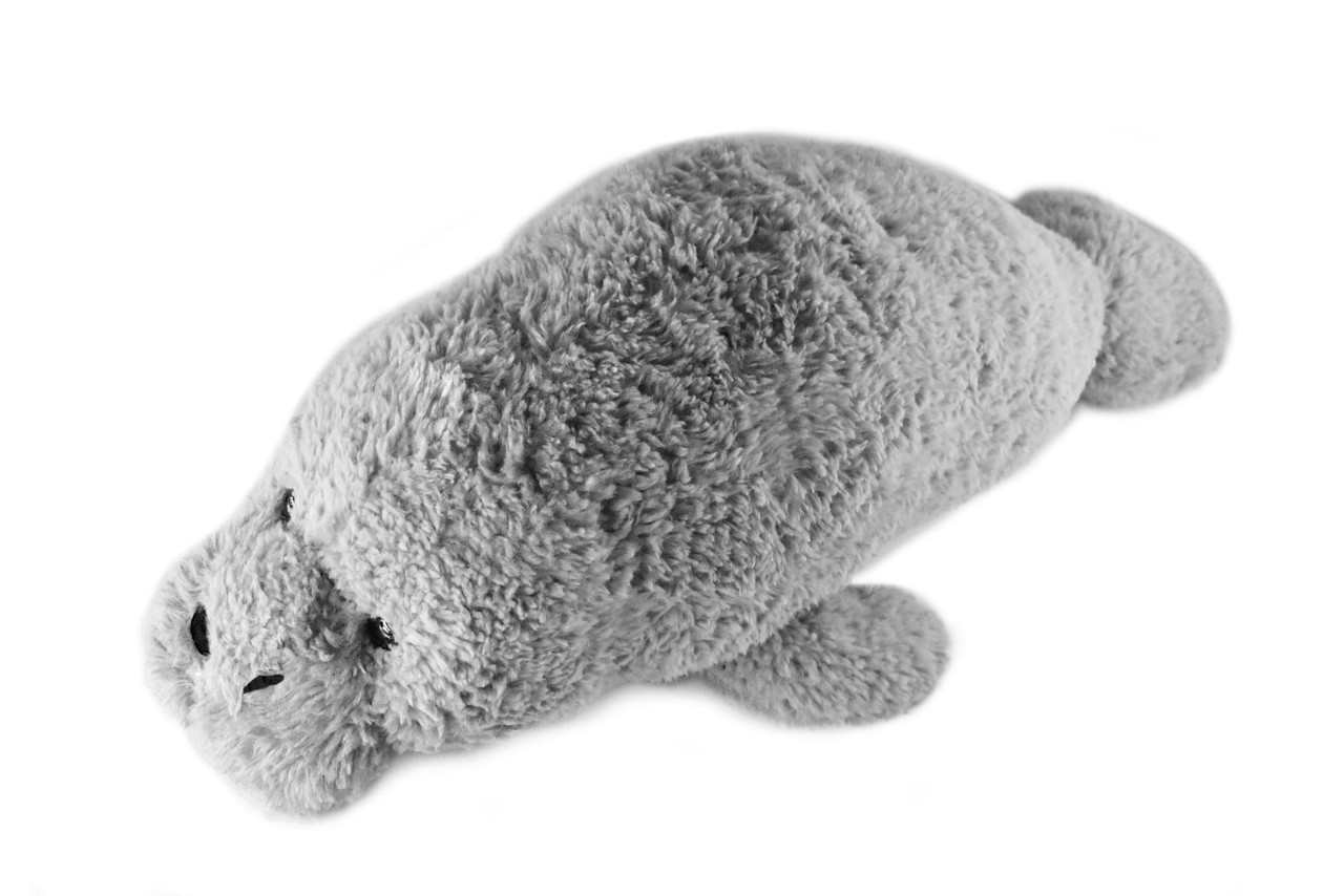 Manatee, Sea Cow, Dugong, Large Realistic Cute Stuffed Animal Plush Toy Kids Educational Gift    35" x 18" x 12"     F4365 B473