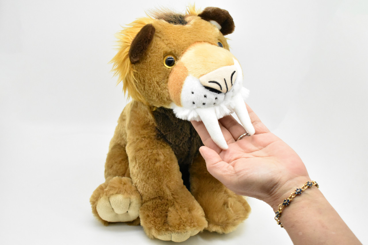 Saber-toothed Cat, Sitting  Very Nice Plush Animal   12"  ~  F4362 B470