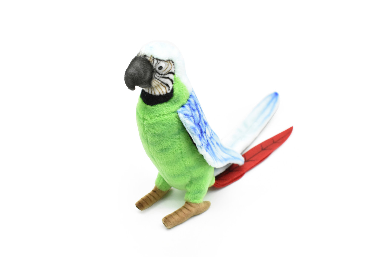 Parrot, Blue Wings / Green Body, Very Nice Plush Bird    14"     F1229 B86