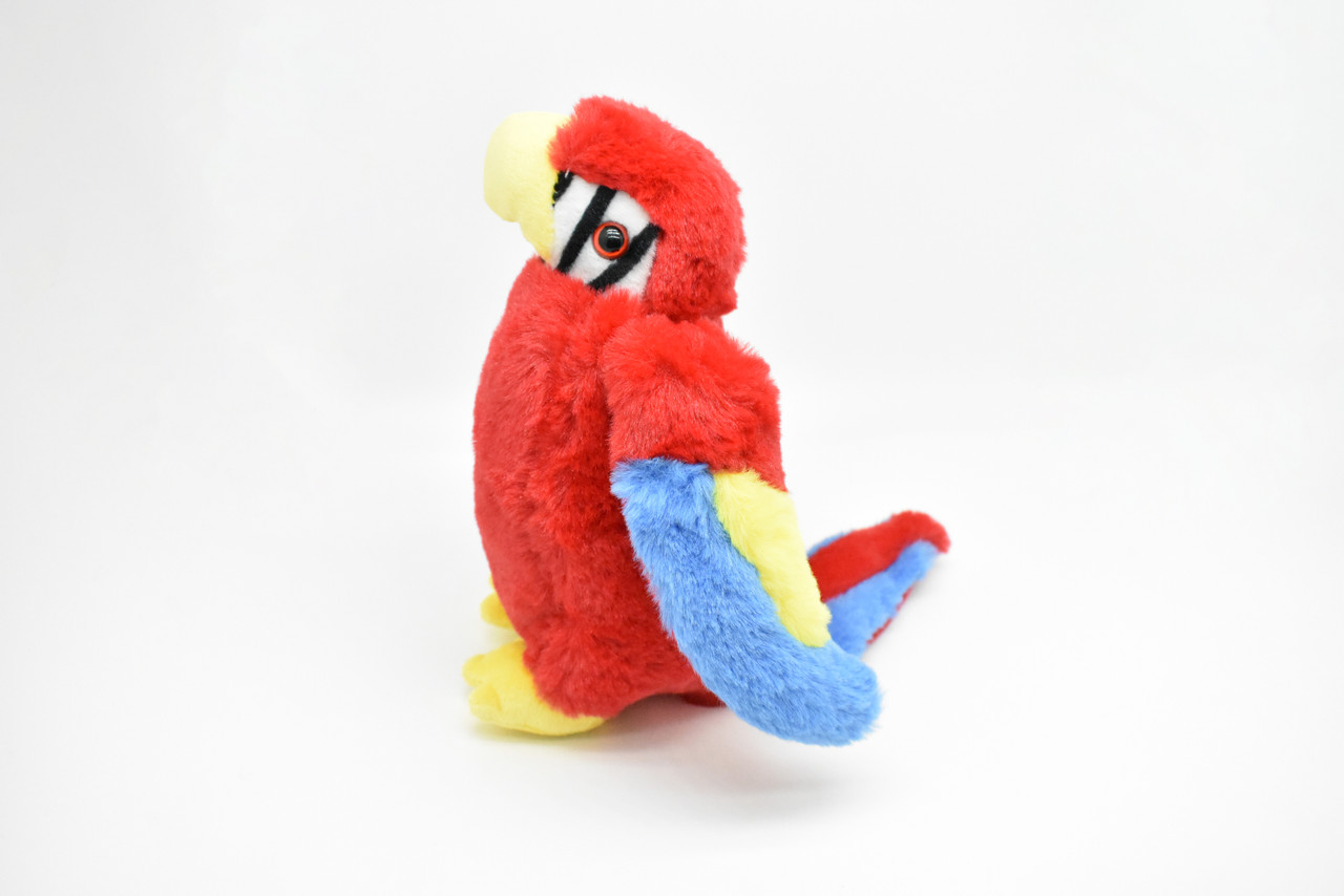 Parrot, Red, Realistic Stuffed Bird Soft Toy Educational Kids Gift Very Nice Plush Animal    9"     G008 B433