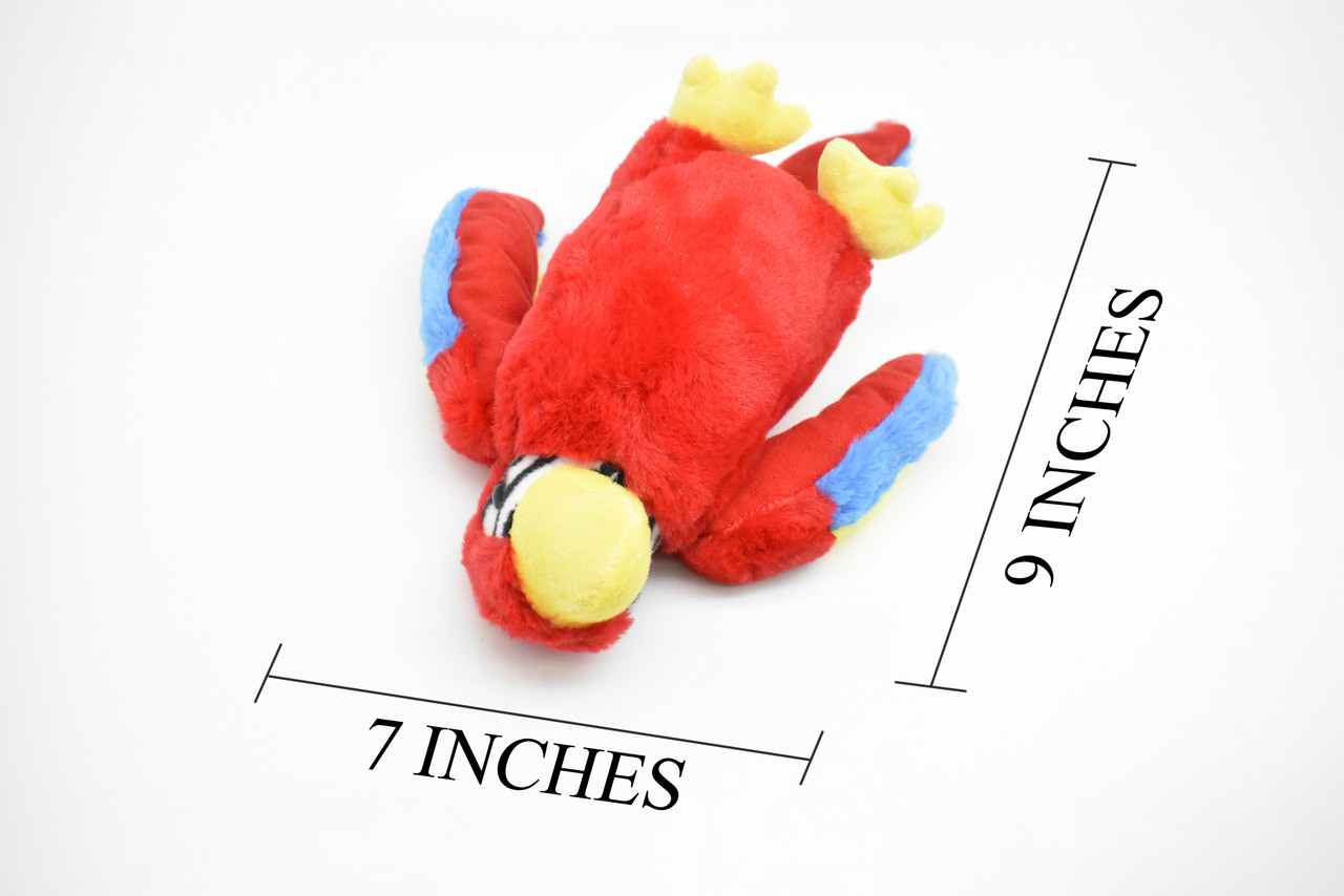 Parrot, Red, Realistic Stuffed Bird Soft Toy Educational Kids Gift Very Nice Plush Animal    9"     G008 B433