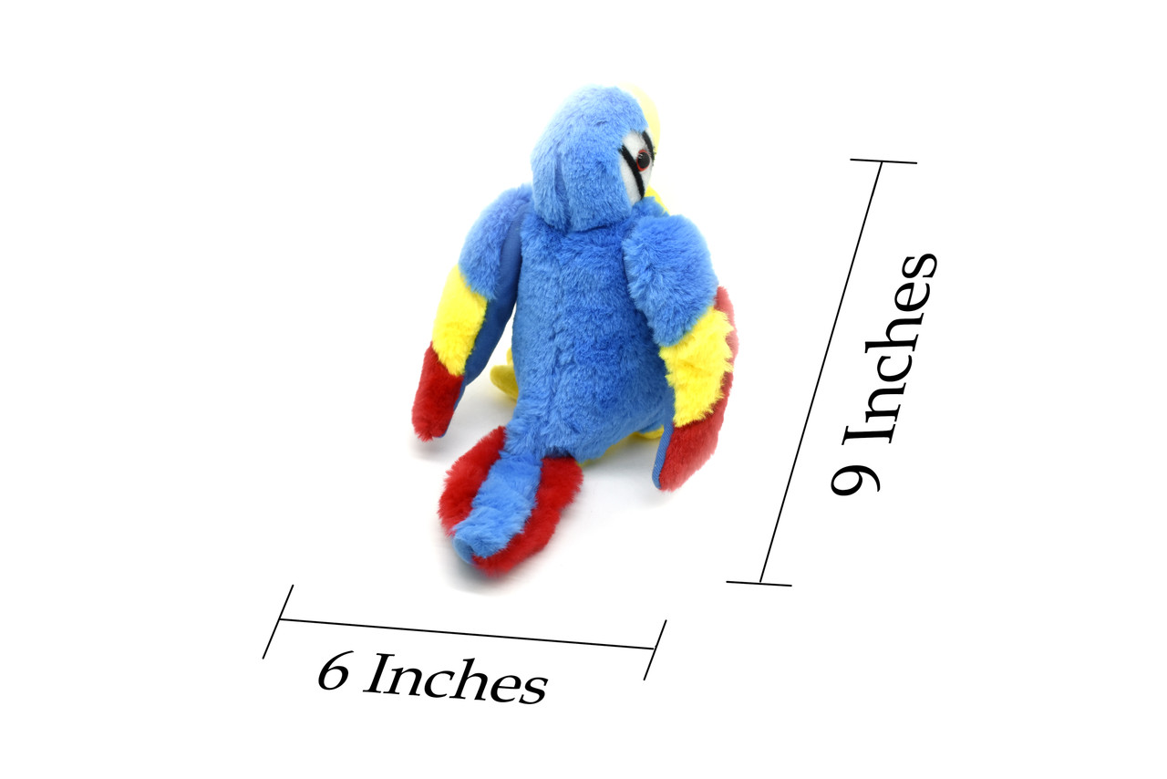 Parrot, Blue, Very Nice Plush Animal   9"  G009B433