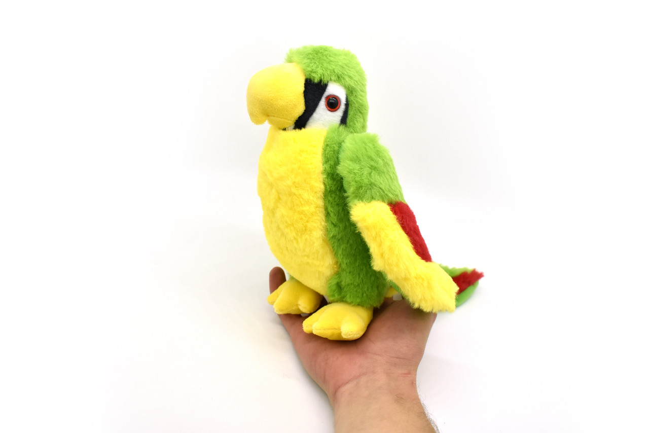 Parrot, Green, Very Nice Plush Animal   9"  G010-B433