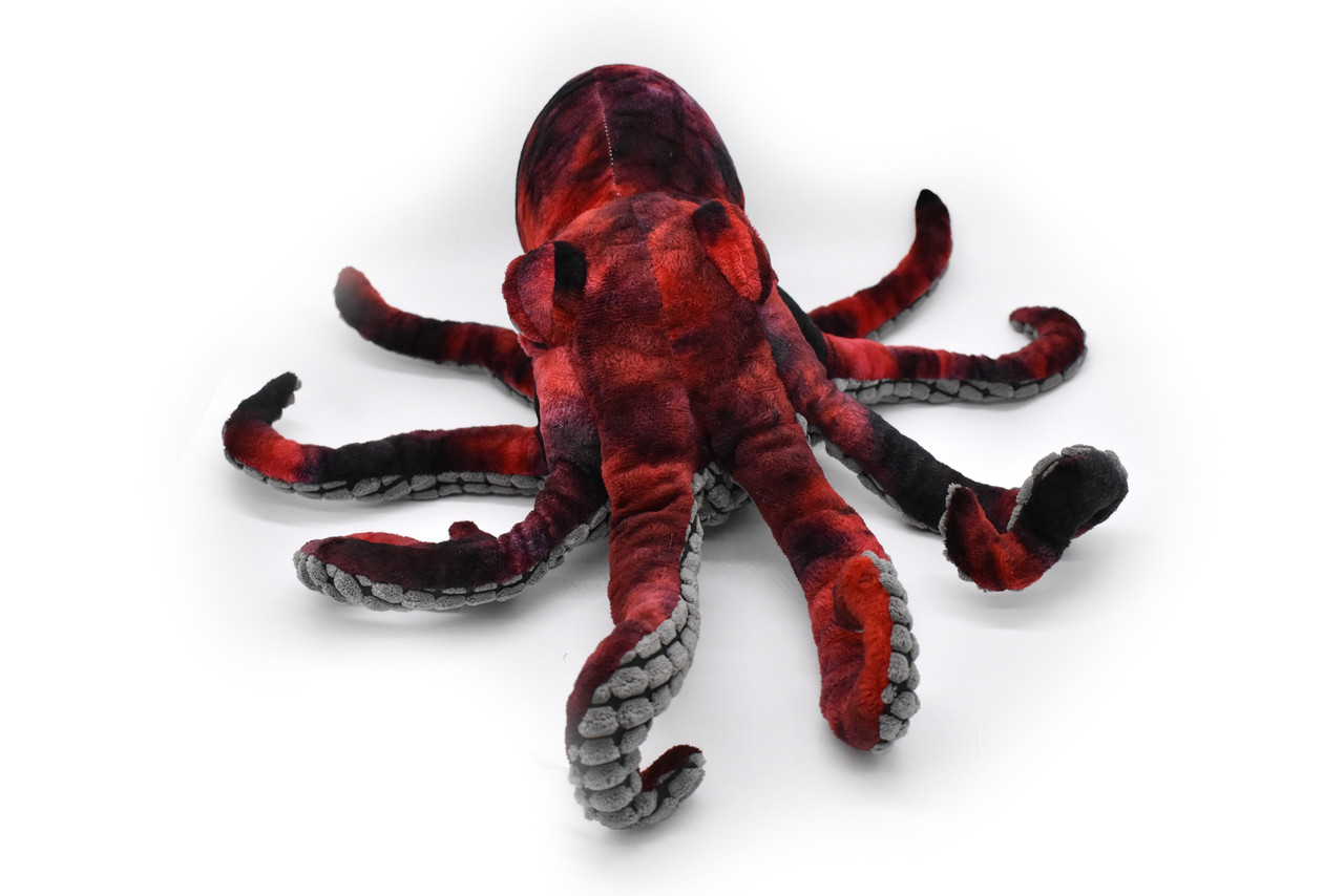 Octopus, Octopuses, Octopodes, Saltwater, Big Red, Stuffed Animal, Educational, Plush, Realistic Figure, Lifelike Model, Replica, Gift,       16"        F4364 B472