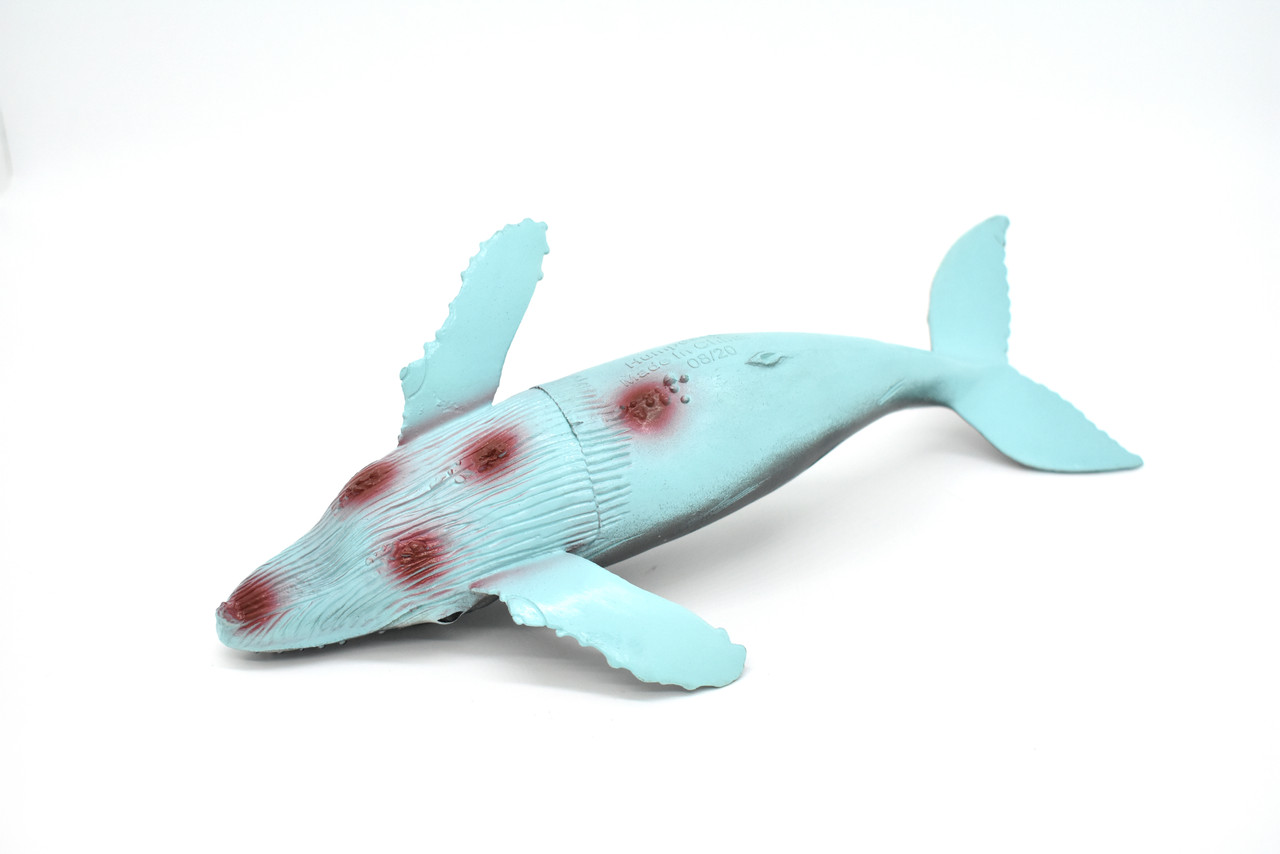Humpback Whale, Hand Painted, High Quality, Soft Rubber Whale, Realistic, Toy Figure, Model, Replica, Kids, Educational, Gift,    9"   F098 B495