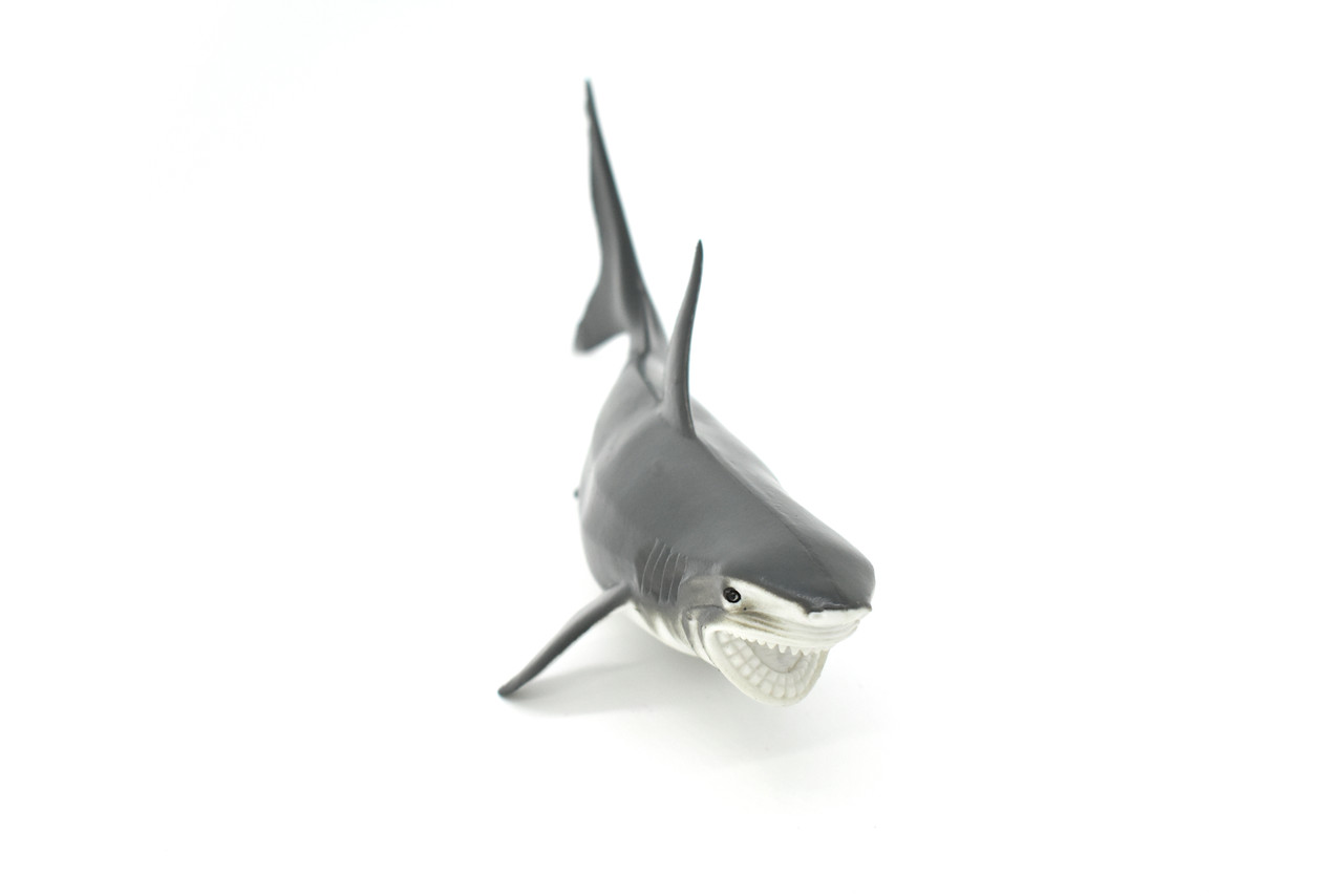Great White Shark, Hand Painted, Rubber Fish, Realistic Toy Figure, Model, Replica, Kids, Educational, Gift,     9"  
