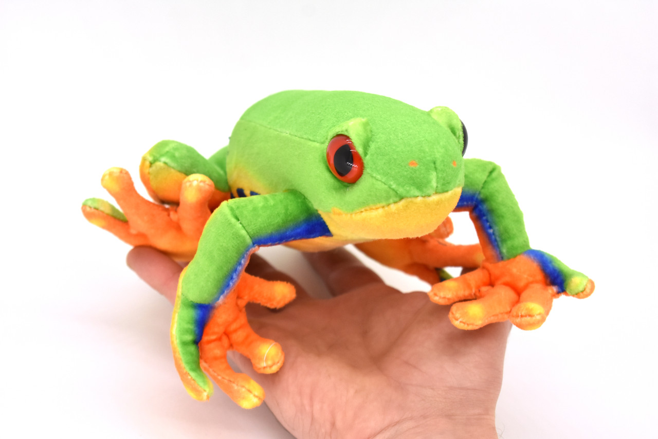 Frog, Red Eye Tree Frog, Stuffed Animal, Educational, Plush Realistic Figure, Lifelike Model, Replica, Gift,     9"     F059 BB5