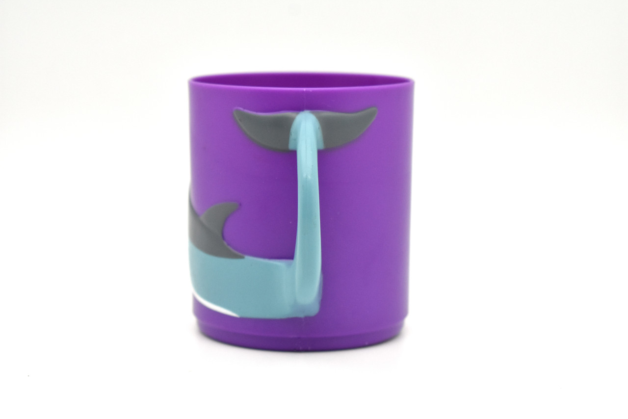 Dolphin, Children's Plastic Drinking Cup, Purple   3"   - F652 B128