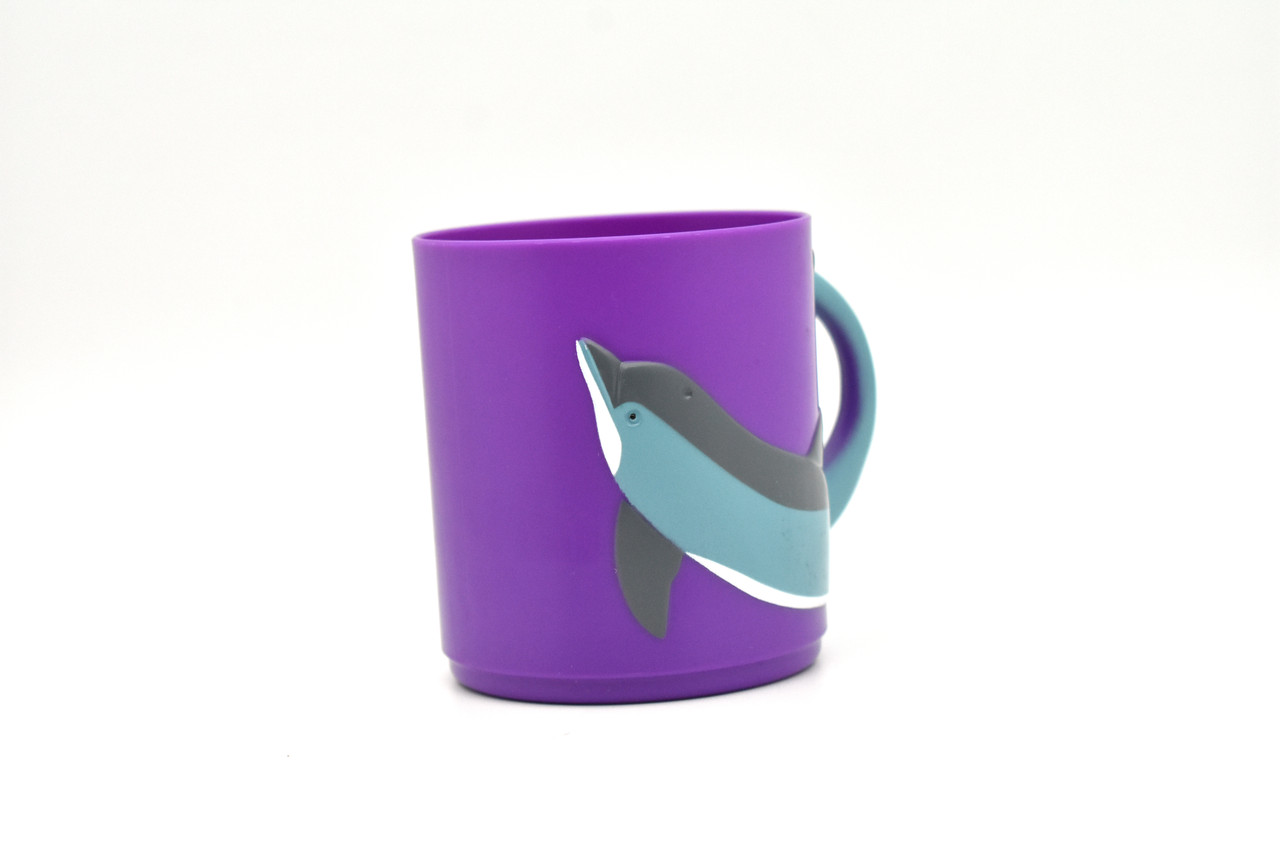 Dolphin, Children's Plastic Drinking Cup, Purple   3"   - F652 B128