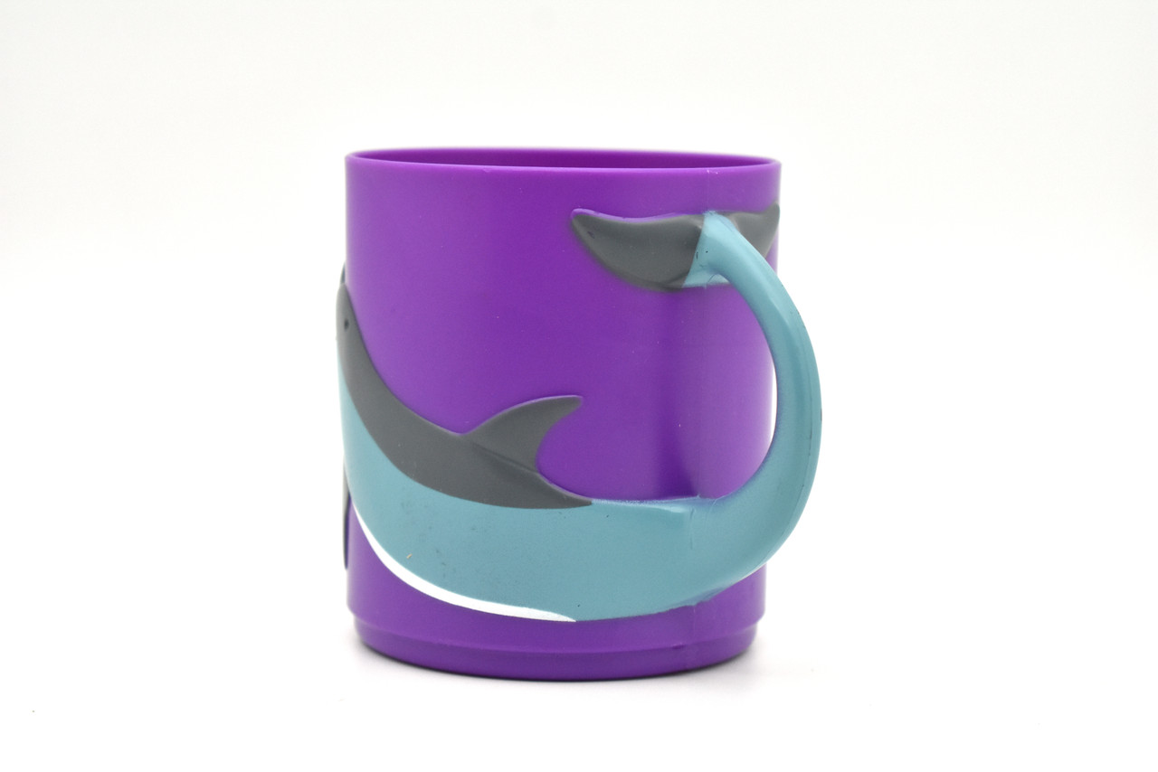 Dolphin, Children's Plastic Drinking Cup, Purple   3"   - F652 B128