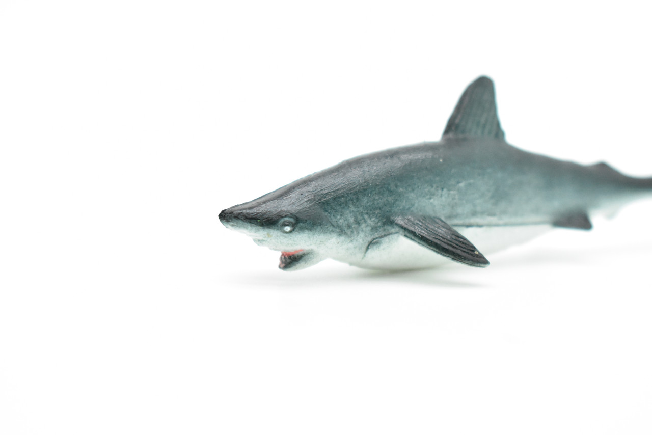 Great White Shark, Very Nice Rubber Design, Hand Painted, Realistic, Figure, Toy, Kids, Educational, Gift,        3"    F598 B34