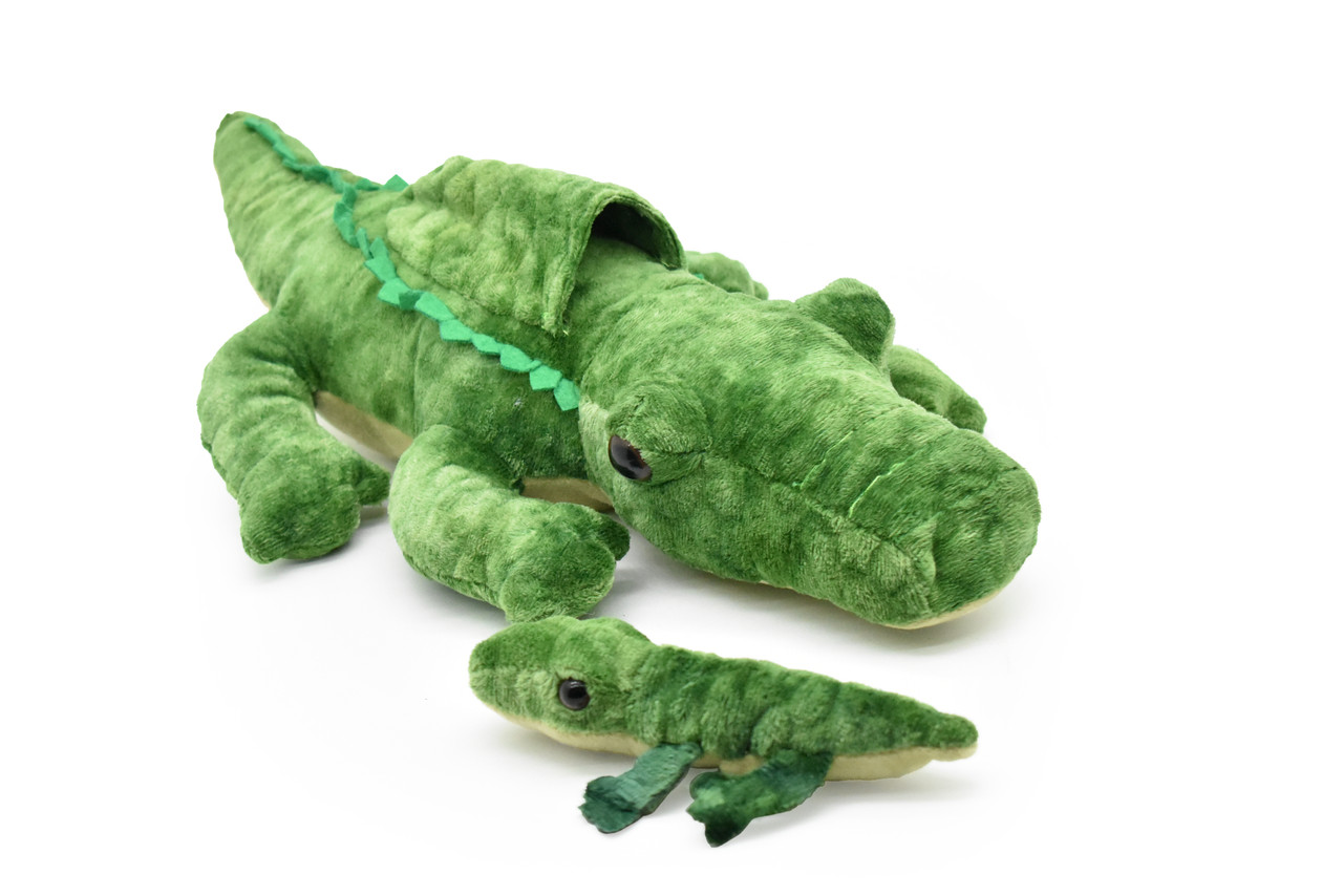 Alligator with Baby, Stuffed Reptile, Educational, Plush Realistic Figure, Lifelike Model, Replica, Gift,      16" 