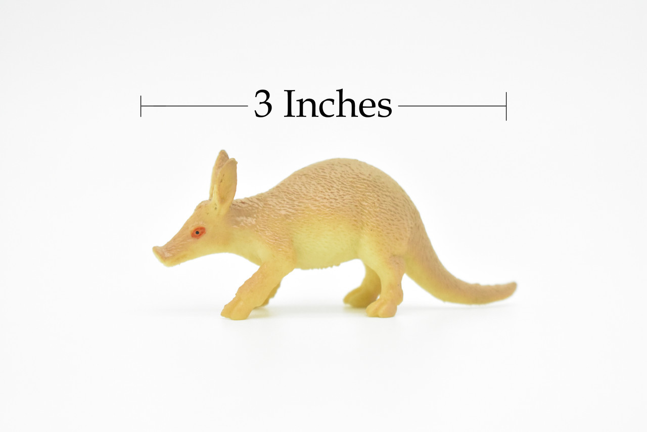 Aardvark, Orycteropus afer, Very Nice Plastic Design, African Animal Figure, Educational, Figure, Lifelike, Diorama Model, Figurine, Replica, Toy,  3 Inches.  