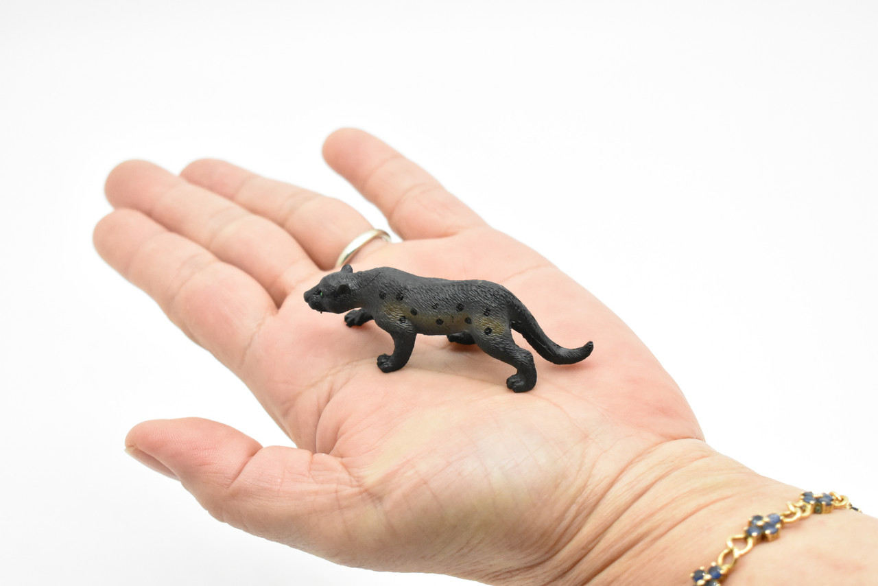Black Panther, Leopard, Jaguar, Very Nice Plastic Animal Figure, Model, Figure, Figurine, Educational, Animal, Kids, Gift, Toy,   3"    CWG103 B237
