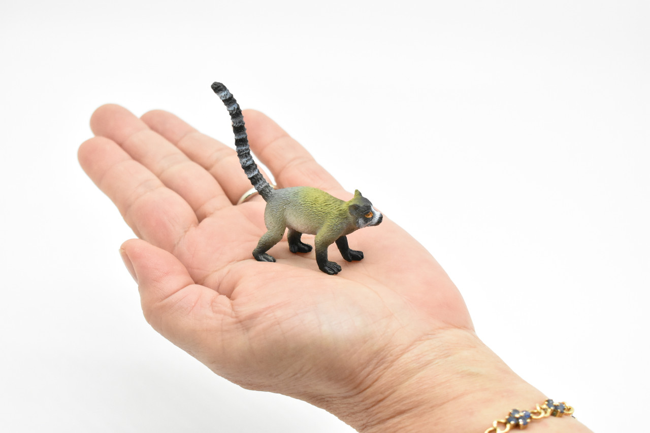 Ringtail Lemur, Ring-Tailed, Very Nice Plastic Animal Figure, Model, Figure, Figurine, Educational, Animal, Kids, Gift, Toy,    3"    CWG110 B237