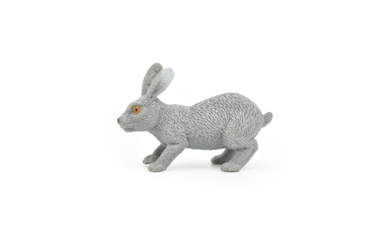 Rabbit, Hare, Leporidae, Bunny, Very Nice Hard Rubber, Realistic, Very Nice Design, Animal, Educational, Diorama Model, Lifelike, Toy,  2 Inches.