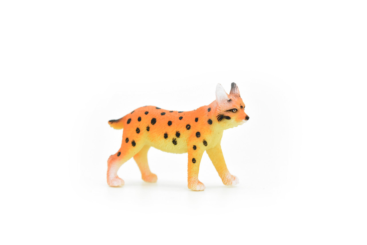 Bobcat, Lynx rufus, North America Wildcat, Very Nice Plastic Animal, Hand Painted, Educational, Realistic, Lifelike, Diorama Model, Toy, Kids,  2 Inches.  