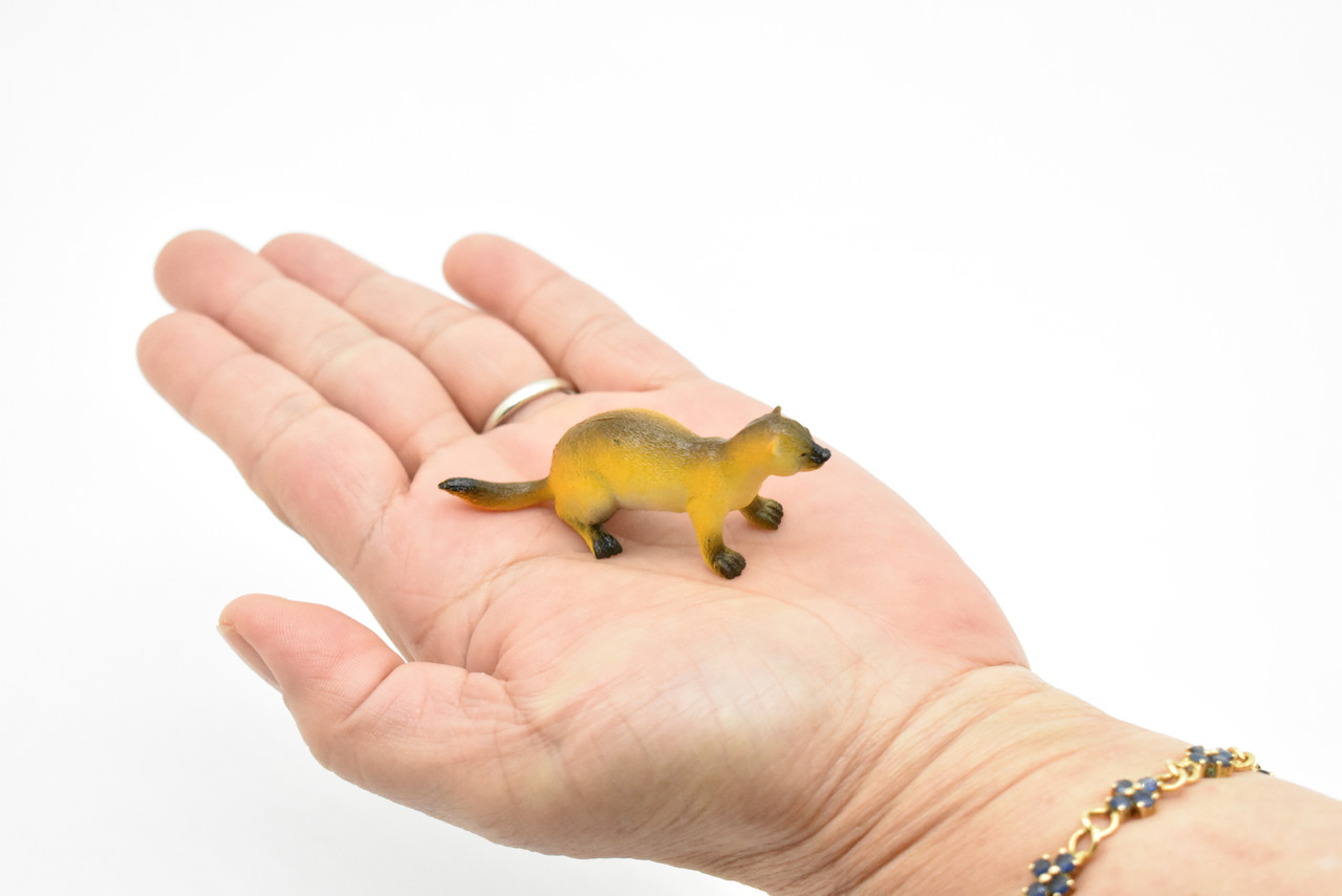 Mongoose, ichneumon, cusimanse, Very Nice Plastic Design, African Animal Figure, Educational, Figure, Lifelike, Diorama Model, Figurine, Toy, Kids,  2 1/2 Inches.  