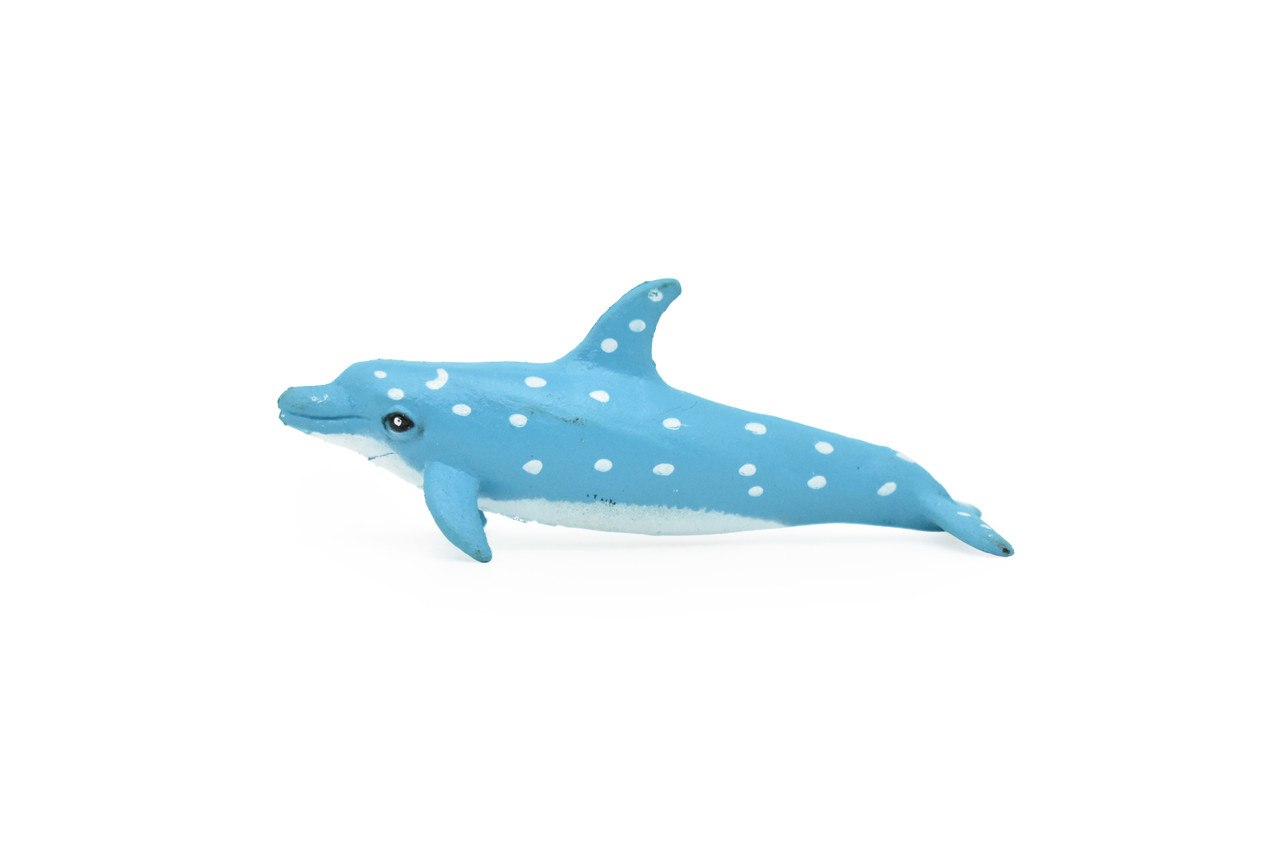 Dolphin, White Spotted, Very Nice Plastic Replica   3.5"Long  ~   F3910-B9