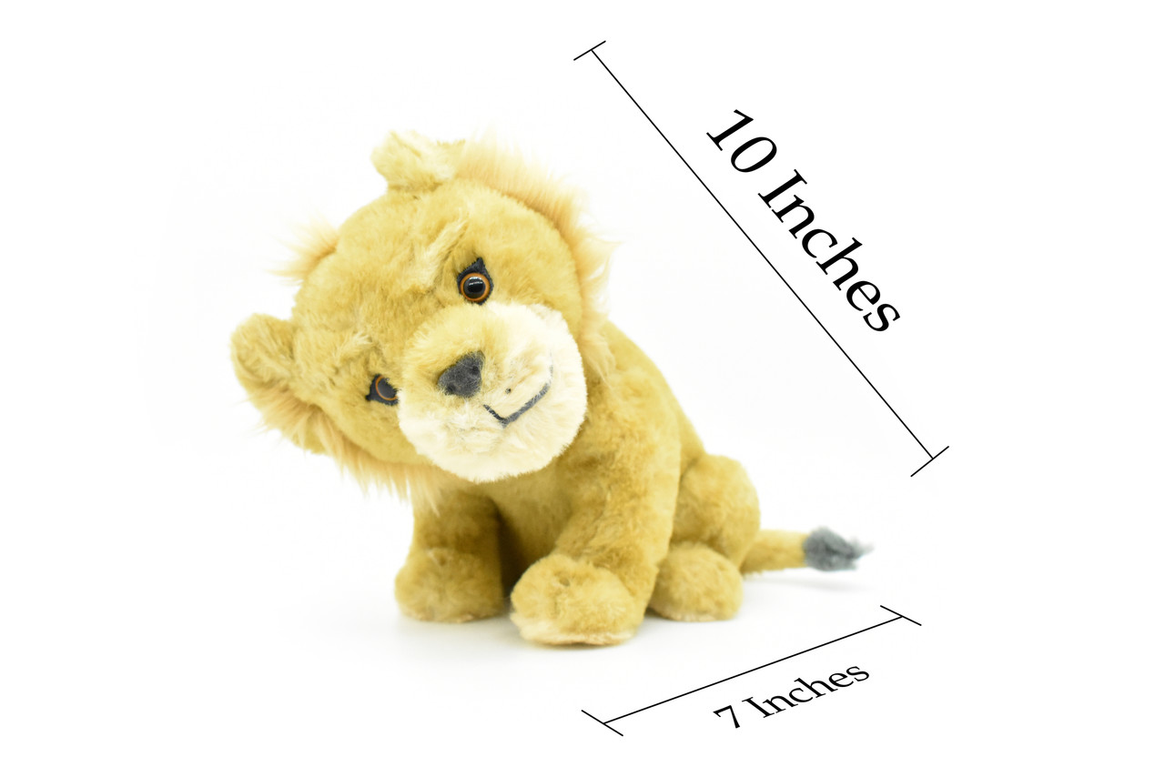 Lion Cub, Male, Baby, Very nice Plush Animal, Soft,  Realistic Toy Figure, Model, Replica, Kids, Educational, Gift,        10" X 7"   CWG97 BB1