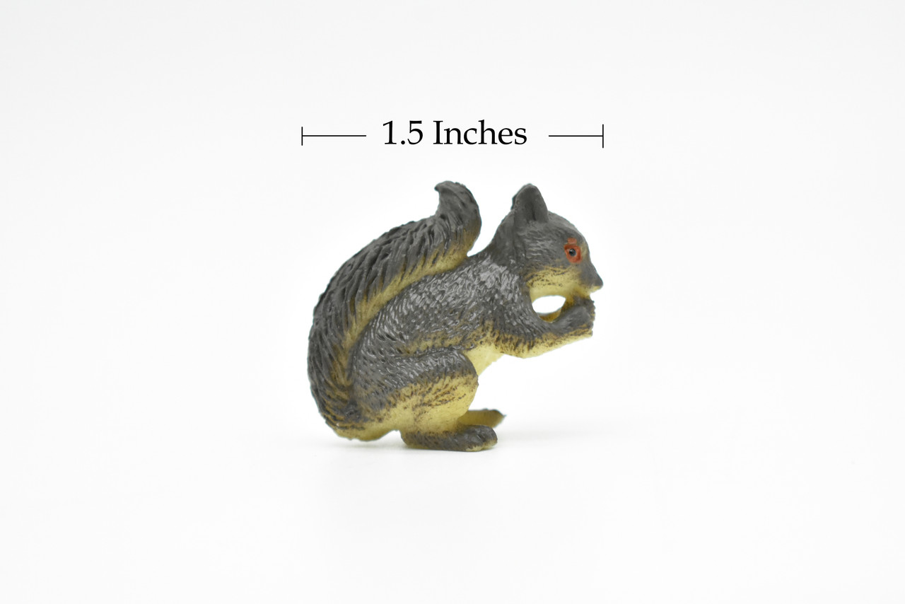 Squirrel, Very Nice Plastic Animal Toy, Figure, Model, Figurine, Educational, Animal, Kids, Gift ,    1 1/2"    CWG125 B238