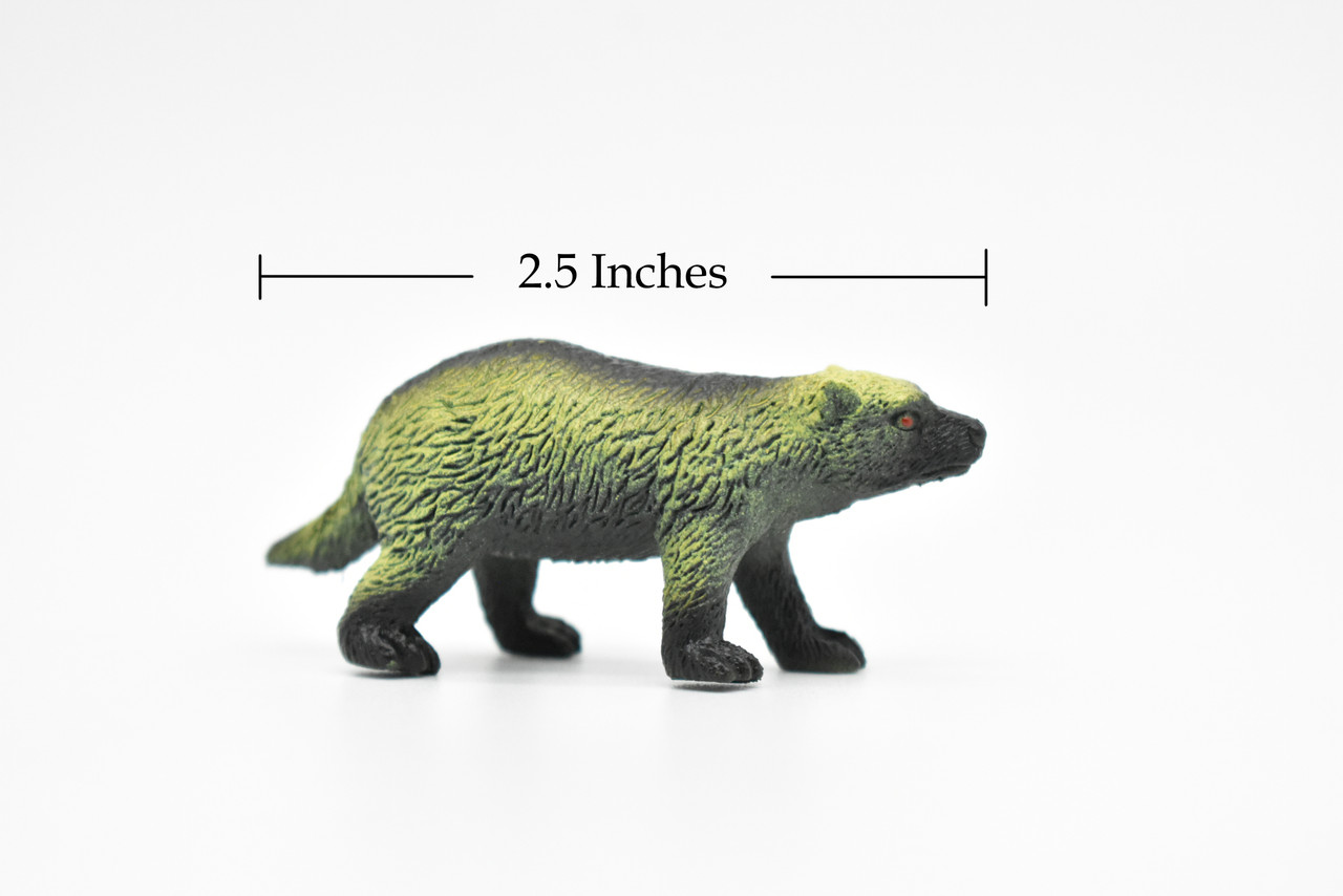 Wolverine, Very Nice Plastic Animal Toy, Figure, Model, Figurine, Educational, Animal, Kids, Gift ,    2 1/2 "    CWG130 B238