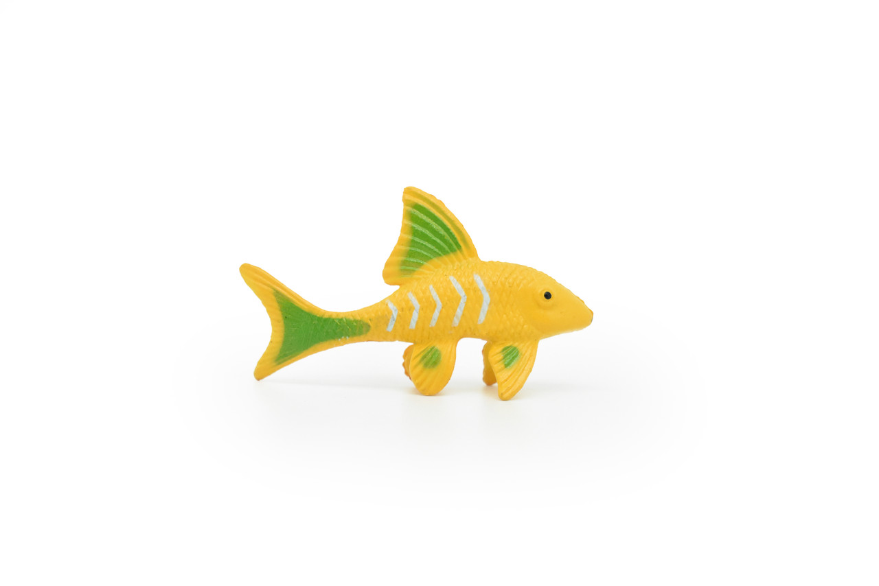 Fish, Coral, Realistic Plastic Yellow Tropical Fish Model, Toy, Kids Educational Gift, Animal, Figure    2 1/2"      CWG135 BB28
