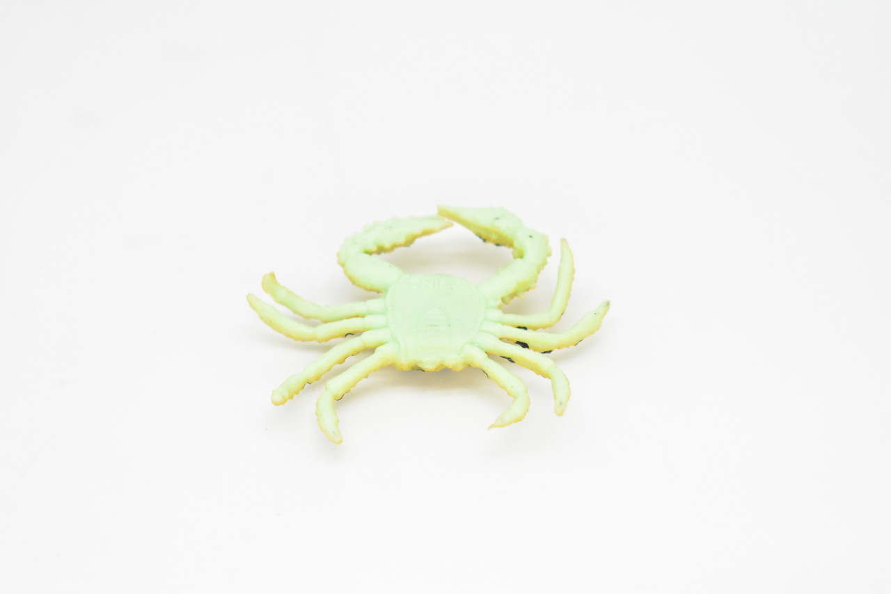 Crab, Yellow, Realistic Plastic Ghost Crab, Crustacean Design, Educational, Hand Painted, Figure, Lifelike, Model, Replica, Gift       2"       CWG139 BB28
