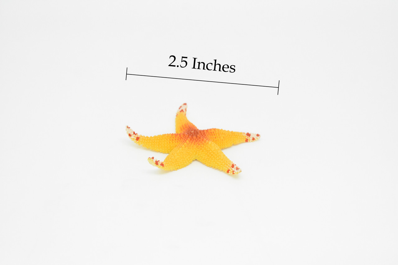 Starfish Toy, Orange, Very Nice Plastic Sea Star Fish Replica 1
