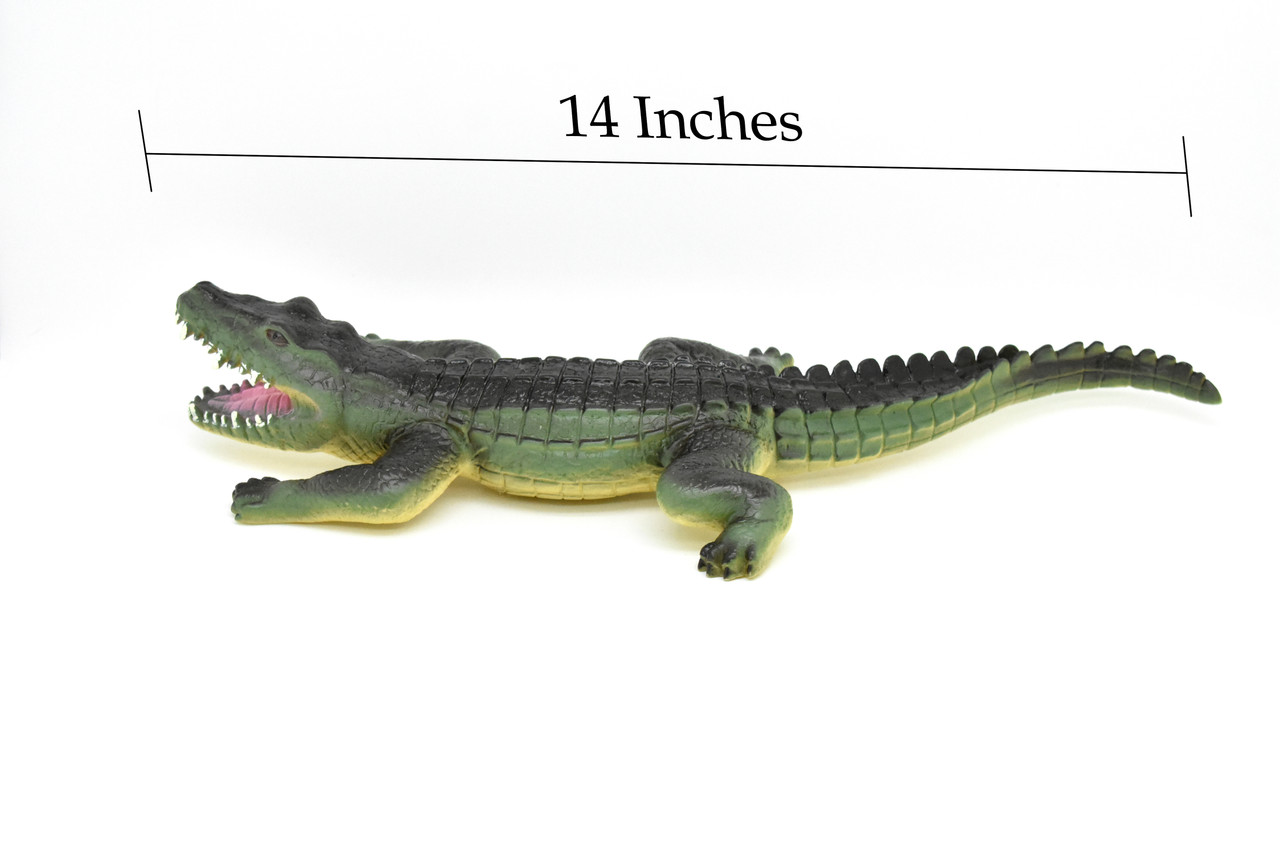 Alligator, Crocodile , Reptile, Realistic Soft Rubber Model, Toy, Kids Educational Gift, Animal, Figure        14