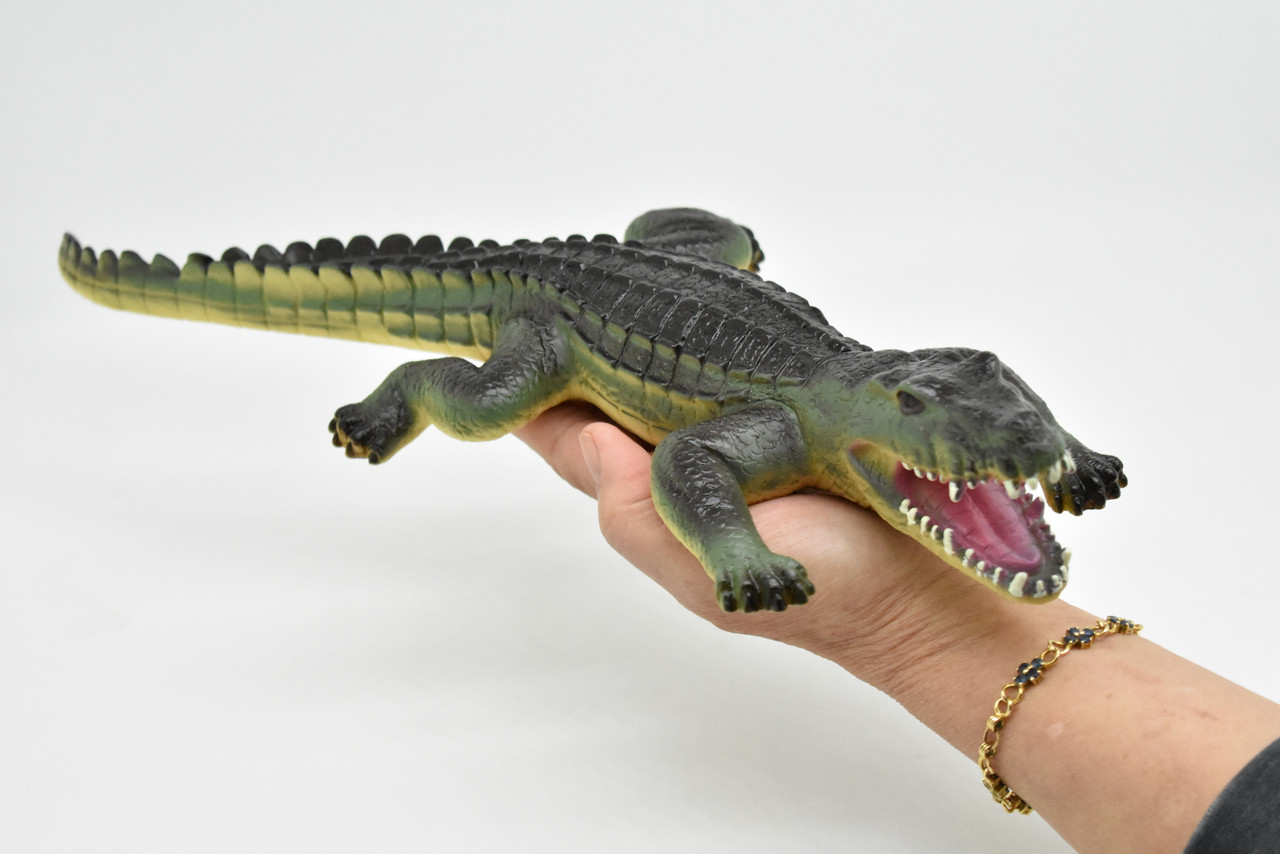 Alligator, Crocodile , Reptile, Realistic Soft Rubber Model, Toy, Kids Educational Gift, Animal, Figure        14
