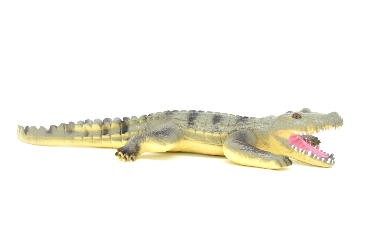 Alligator, Crocodile , Reptile, Realistic Soft Rubber Model, Toy, Kids Educational Gift, Animal, Figure        14" 