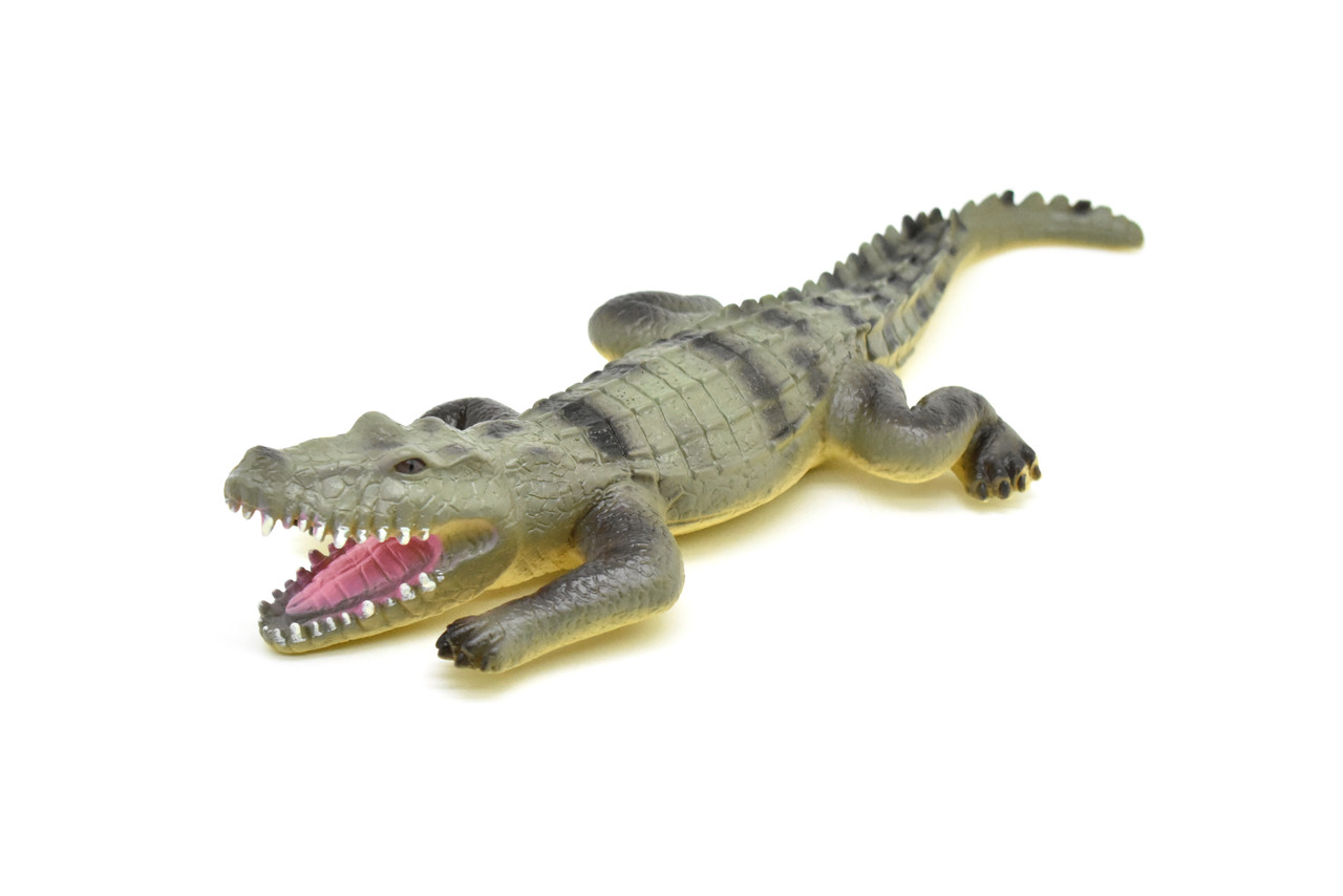 Alligator, Crocodile, Reptile, Realistic Soft Rubber Model, Toy, Kids Educational Gift, Animal, Figure        14"        CWG151 BB27