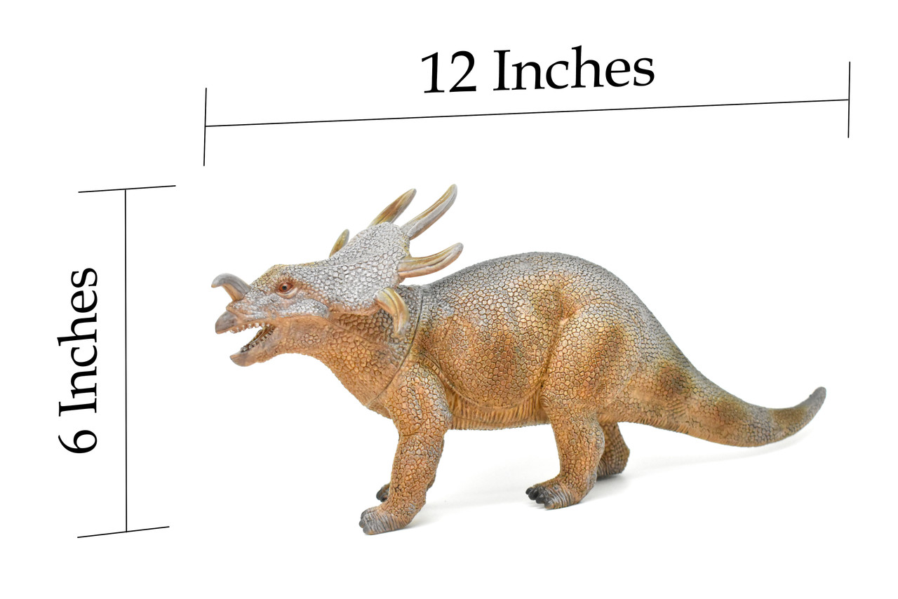 Styracosaurus, Dinosaur, Figure, Model, Figurine, Educational, Animal, Kids, Gift Toy Plastic Replica,      12"        CWG155 BB31   