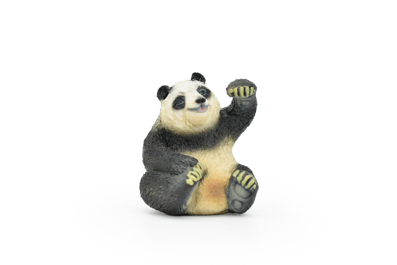 Panda Bear, Museum Quality, Plastic Animal Toy, Educational, Realistic Hand Painted Figure, Lifelike Model, Figurine, Replica, Gift,    2 1/2 "   CWG168 BB40  