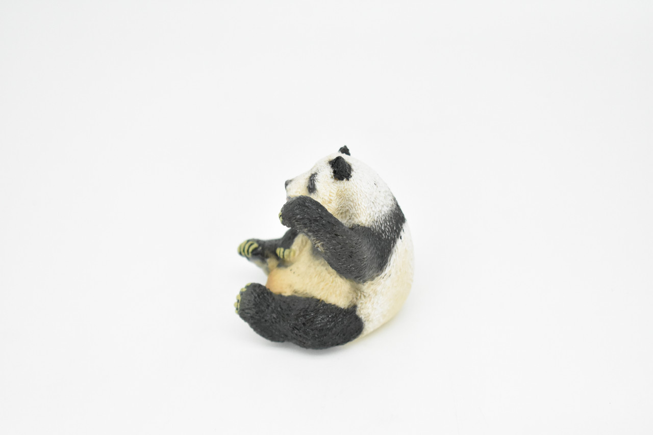 Panda Bear, Museum Quality, Plastic Animal Toy, Educational, Realistic Hand Painted Figure, Lifelike Model, Figurine, Replica, Gift,    2 1/2 "   CWG168 BB40  