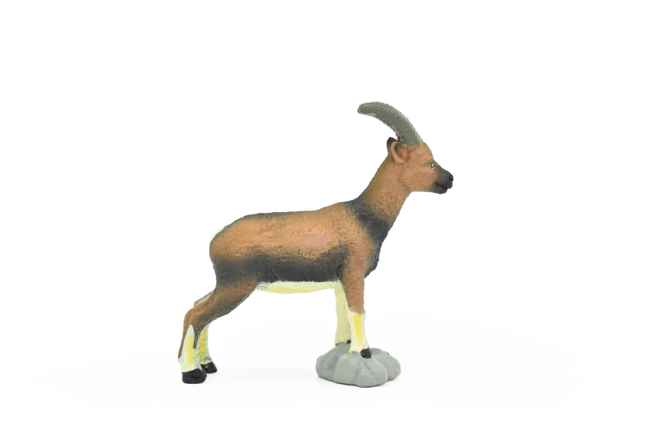 Goat, Feral, Museum Quality, Realistic Plastic Animal Design, Educational, Hand Painted, Figure, Lifelike, Model, Figurine, Replica, Gift,    4 "     CWG173 BB41                                    