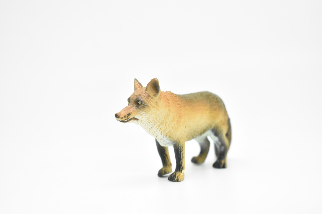 Fox, Red Fox, Museum Quality, Realistic Plastic Animal Design, Educational, Hand Painted, Figure, Lifelike, Model, Figurine, Replica, Gift,    3 "     CWG174 BB41                                                 