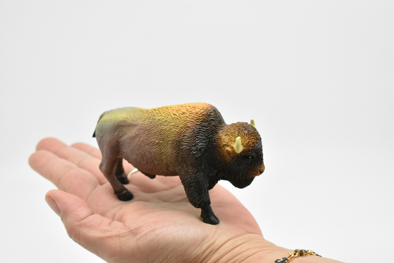 Buffalo, Bison, Figure, Model, Figurine, Educational, Animal, Kids, Gift Museum Quality Plastic Replica, Hand Painted     4 1/2 "     CWG178 BB41