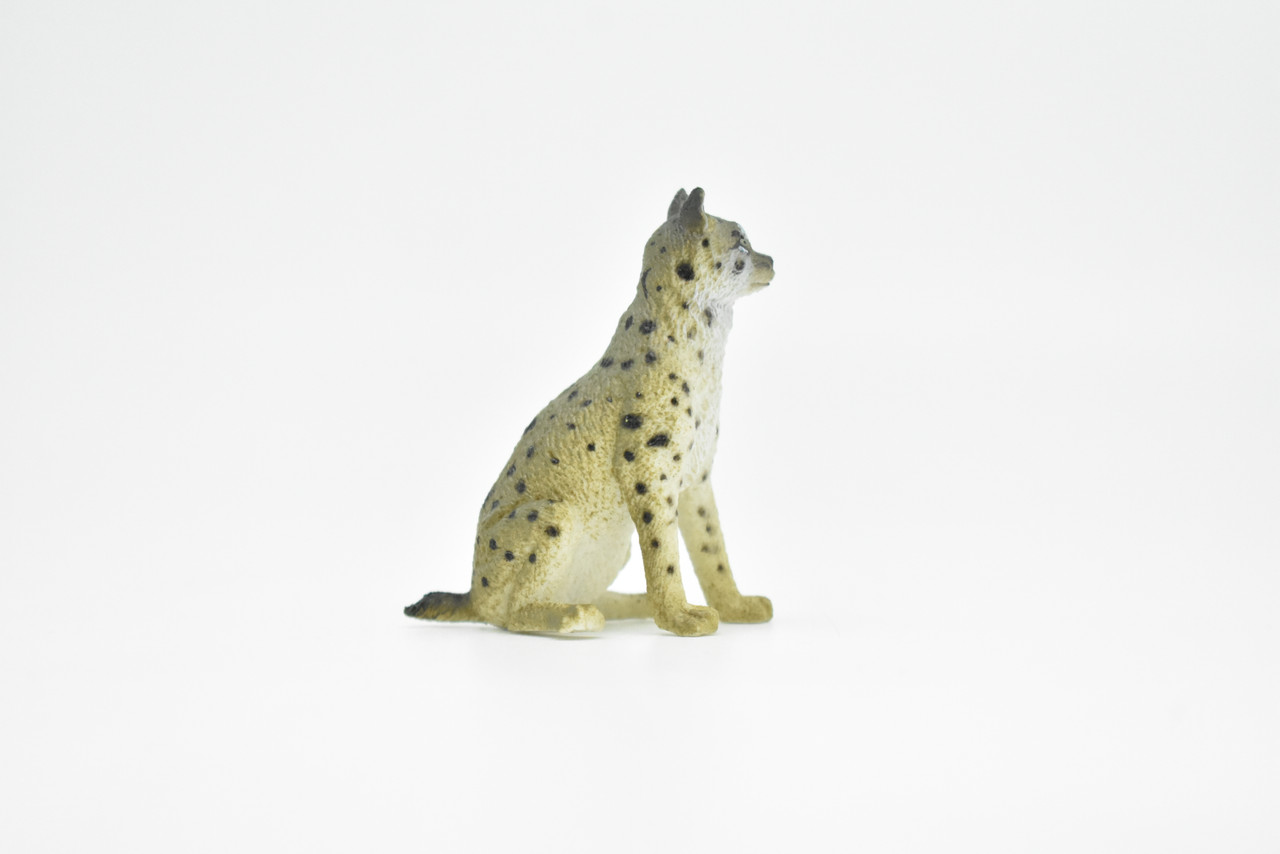 Serval Cat, Museum Quality, Realistic Plastic Animal Design, Educational, Hand Painted, Figure, Lifelike, Model, Figurine, Replica, Gift,      2 1/2"     CWG184 BB44