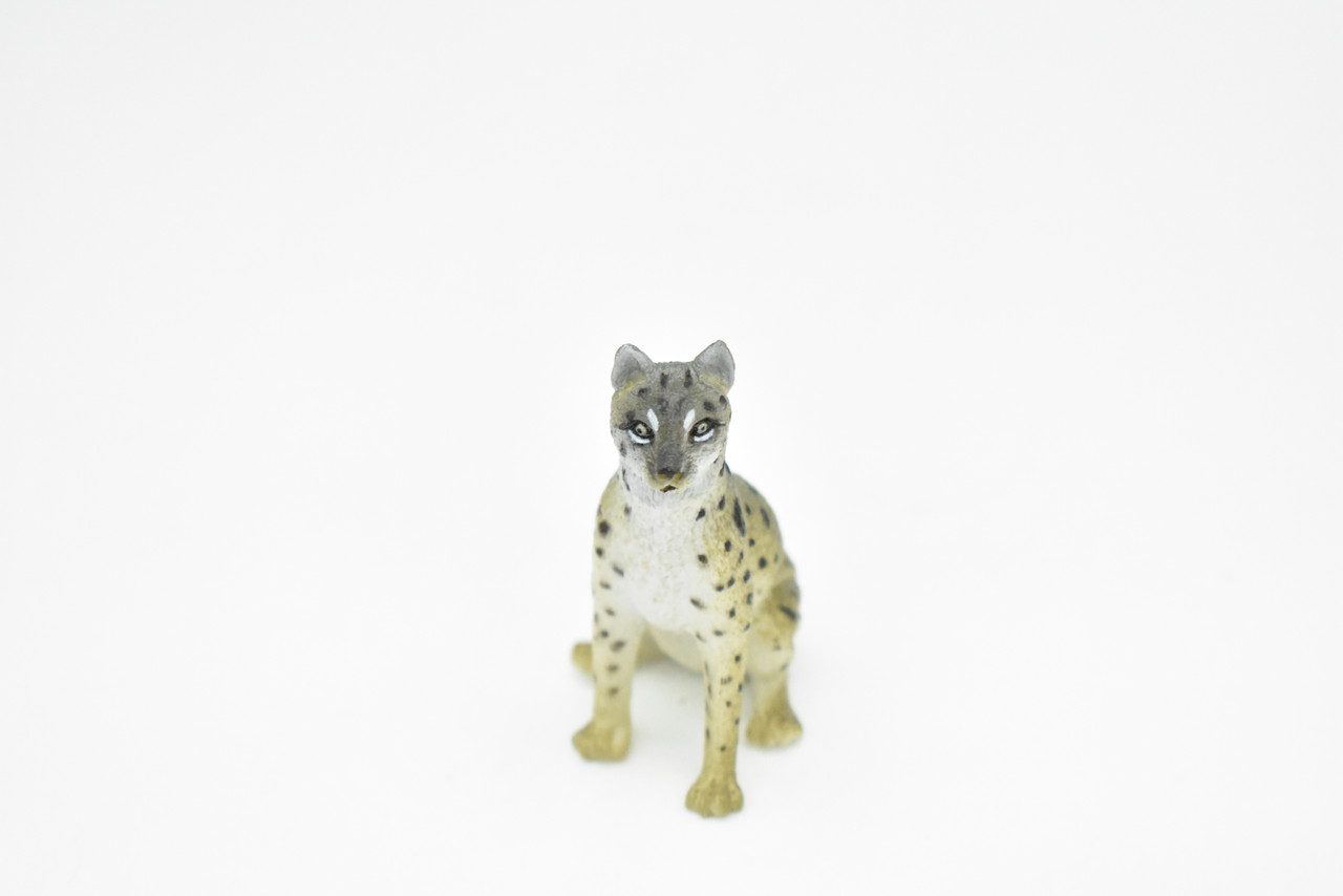 Serval Cat, Museum Quality, Realistic Plastic Animal Design, Educational, Hand Painted, Figure, Lifelike, Model, Figurine, Replica, Gift,      2 1/2"     CWG184 BB44