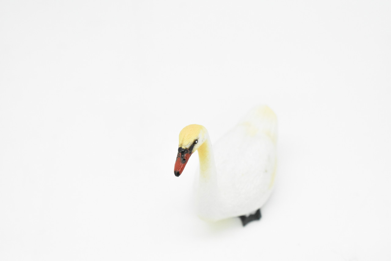 Swan, Museum Quality, Realistic, Plastic, Bird Design, Educational, Hand Painted, Figure, Lifelike, Model, Figurine, Replica, Gift,      2 1/2"     CWG192 BB45