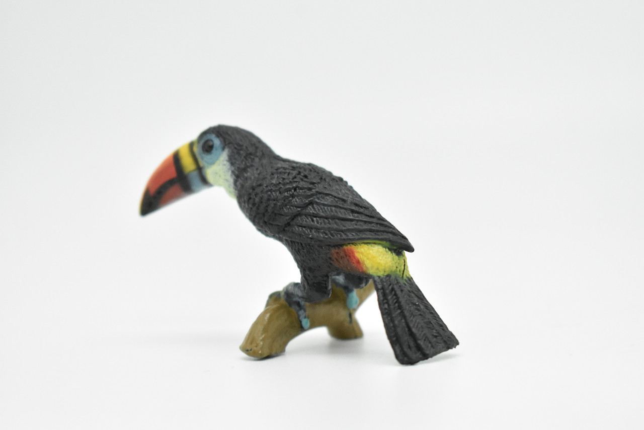 Toucan, Museum Quality, Realistic, Plastic, Bird Design, Educational, Hand Painted, Figure, Lifelike, Model, Figurine, Replica, Gift,       3"        CWG193 BB45