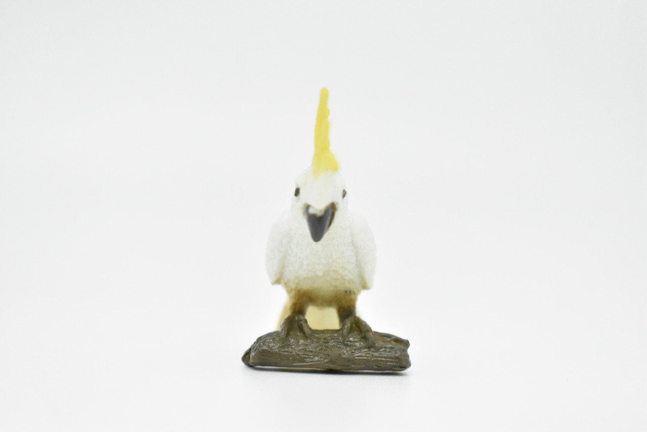 Cockatoo, Museum Quality, Realistic, Plastic, Bird Design, Educational, Hand Painted, Figure, Lifelike, Model, Figurine, Replica, Gift,       3"     CWG195 BB45