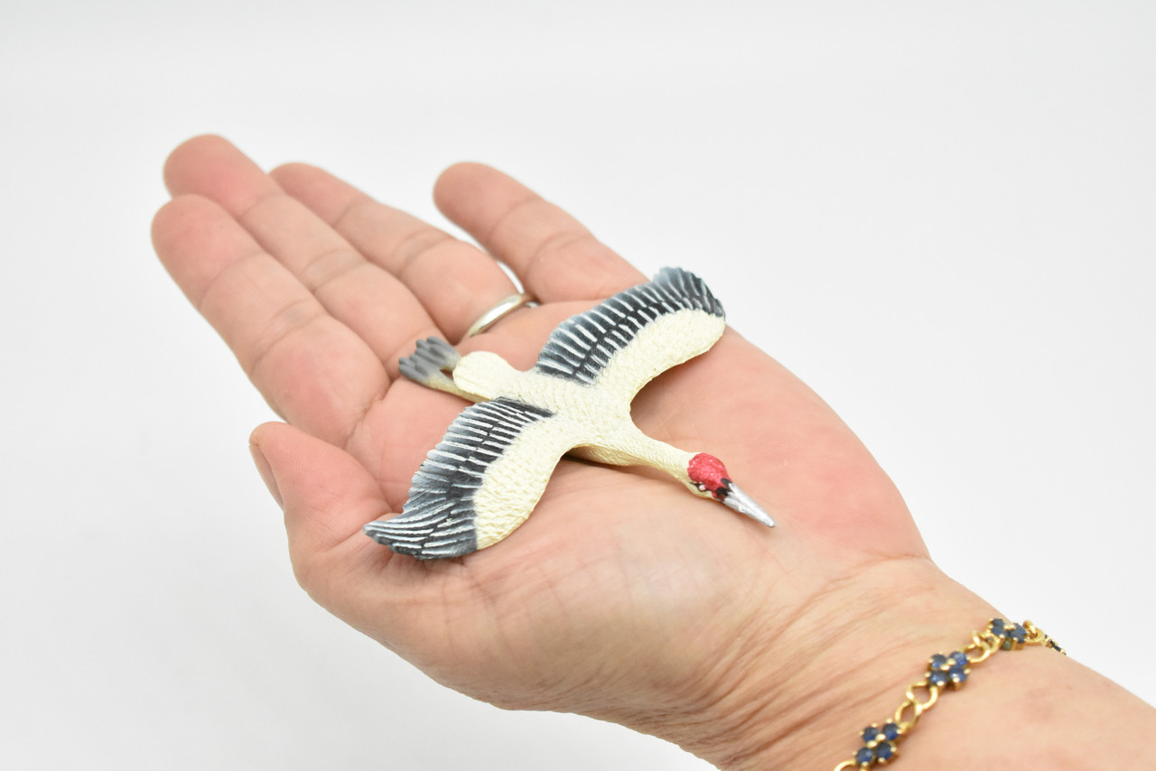 Sandhill Crane, Museum Quality, Realistic, Plastic, Bird Design, Educational, Hand Painted, Figure, Lifelike, Model, Figurine, Replica, Gift,        3 1/2"     CWG199 BB45